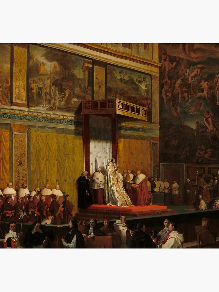 Pope Pius VII in the Sistine Chapel Oil Painting by Jean-Auguste-Dominique Ingres by podartist