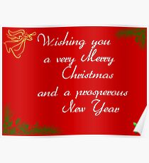 wishing you a very merry Christmas and prsoperous new year Poster