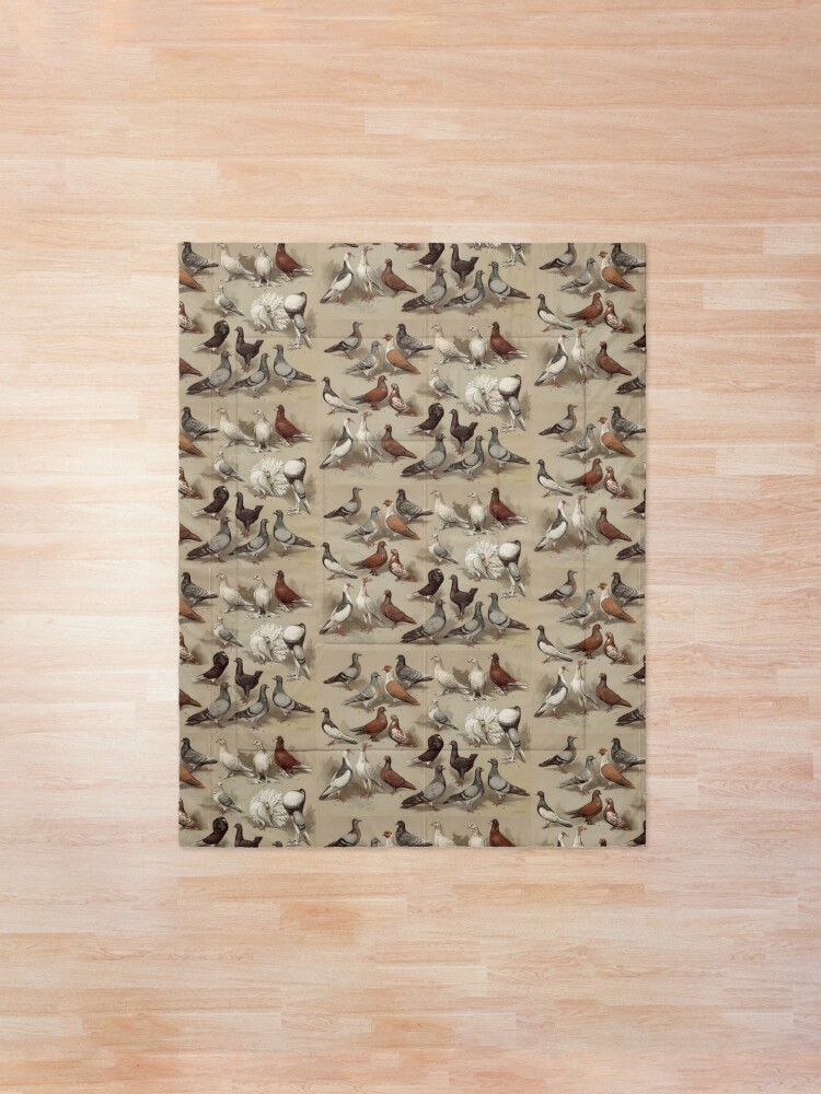 Alternate view of Pigeon Breeds Chart Comforter