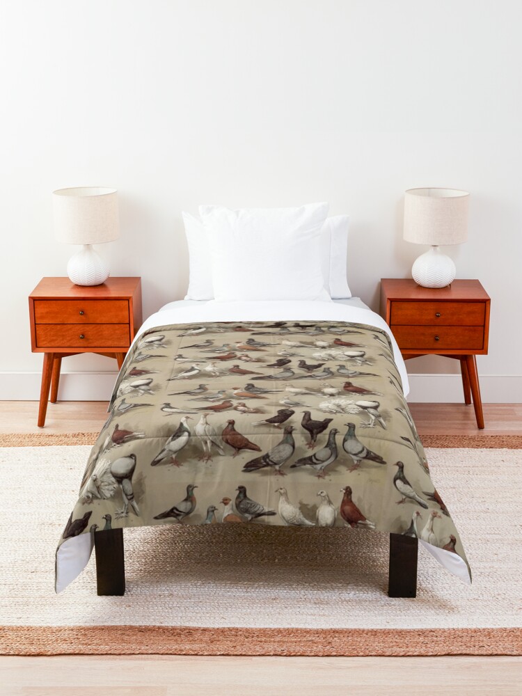 Alternate view of Pigeon Breeds Chart Comforter