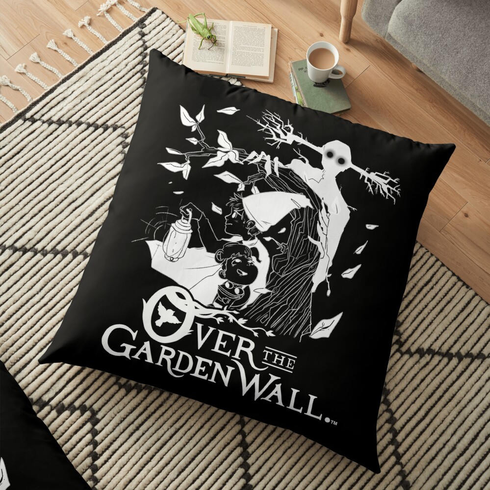 Over the garden wall - Lost in the woods Negative Version Floor Pillow