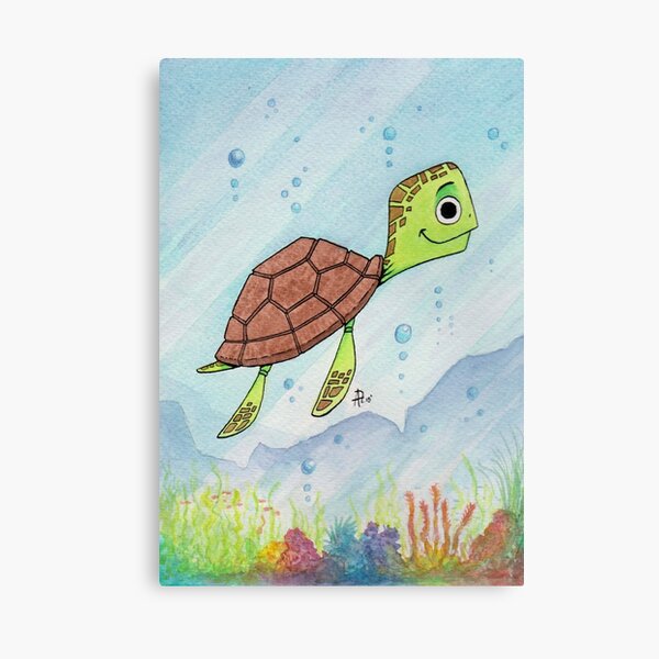 Good vibes turtle Canvas Print