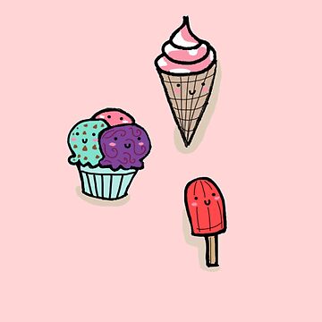 Cute ice cream delights | Zipper Pouch