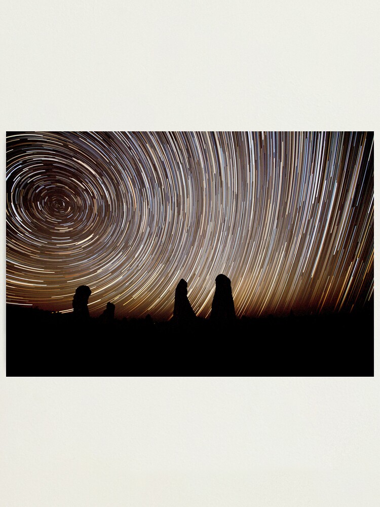 Alternate view of Pinnacles Star Trails Photographic Print