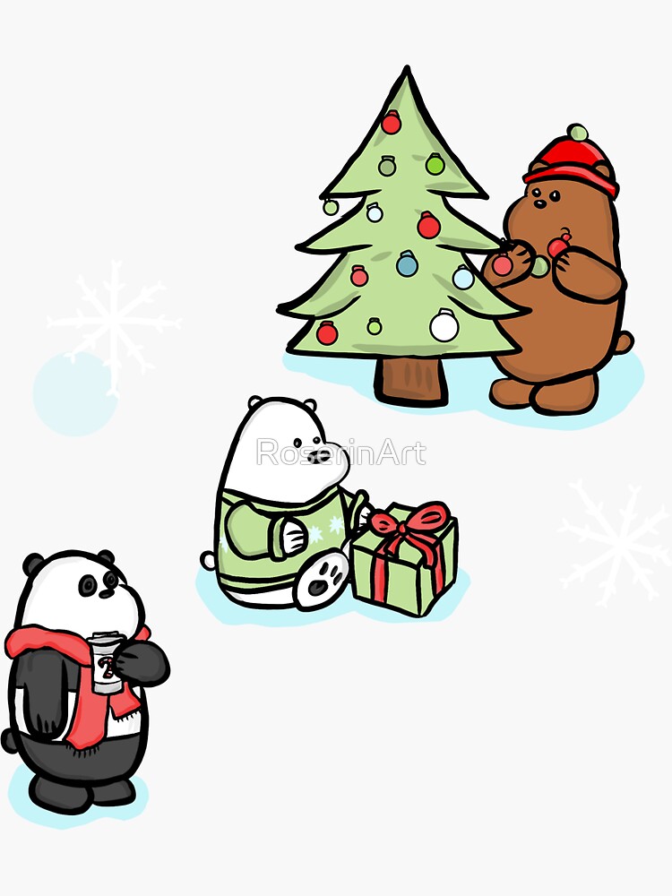 We Bare Bears Christmas Pattern by RoserinArt