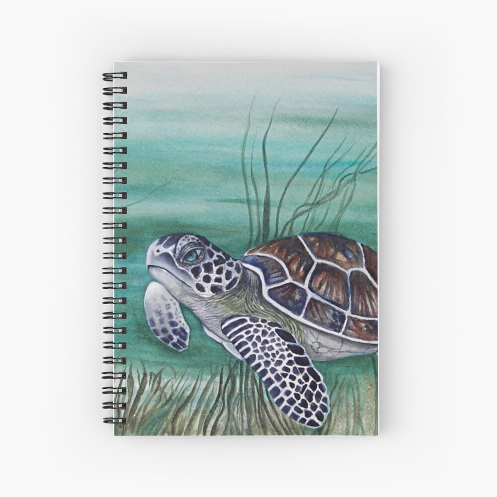 Hawksbill Sea Turtle Spiral Notebook