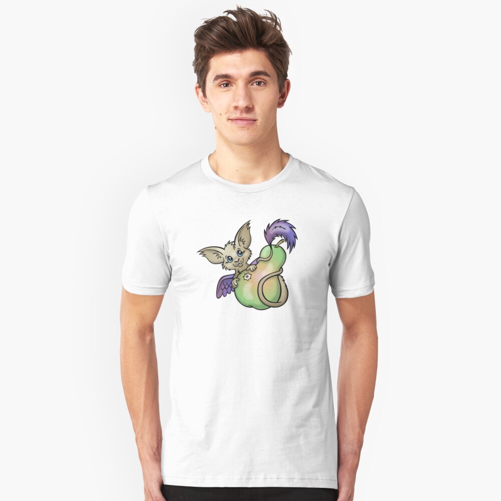 Yummy! - Fantasy Critter with Pear Slim Fit T-Shirt