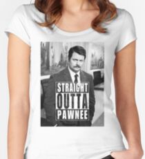 Striaght Outta Pawnee Women's Fitted Scoop T-Shirt