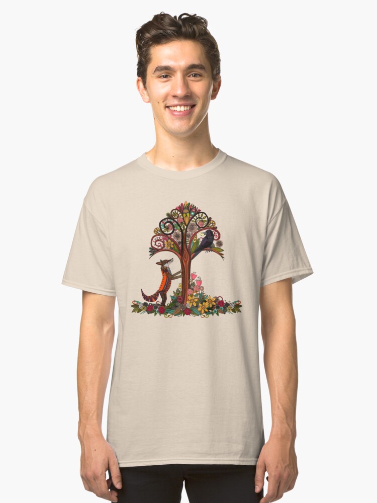 Alternate view of fox and crow Classic T-Shirt