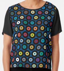 VINYL blue Chiffon Top