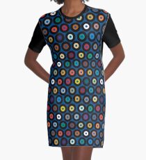 VINYL blue Graphic T-Shirt Dress