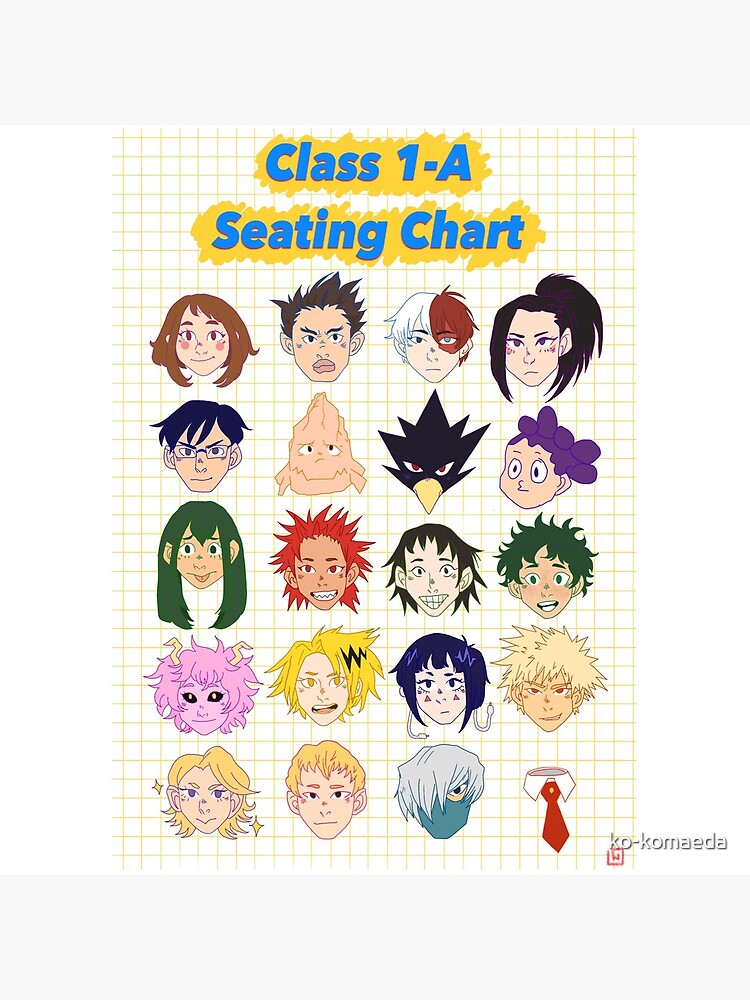 Bnha Cafeteria Seating Chart   Flat,750x,075,f Pad,750x1000,f8f8f8.u1 