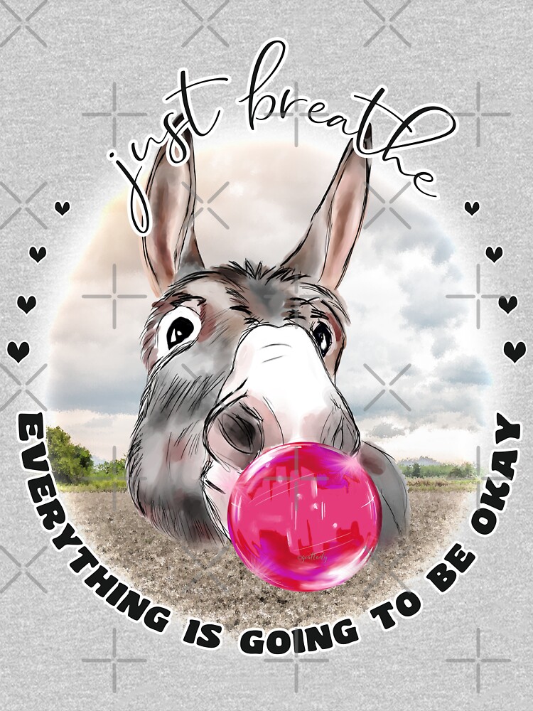 Just Breath Donkey Bubblegum by IconicTee