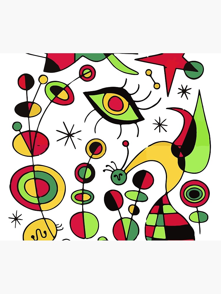 Joan Miro Peces De Colores (Colorful Fish ) Artwork for Posters Tshirts Prints Men Women Kids by clothorama