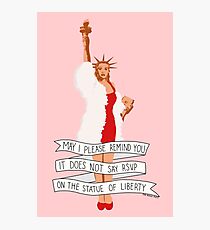 It Does Not Say RSVP On The Statue Of Liberty - The Peach Fuzz Photographic Print