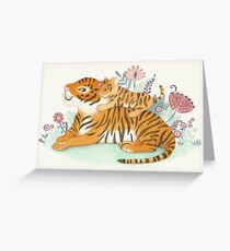 Tiger and little cub Greeting Card