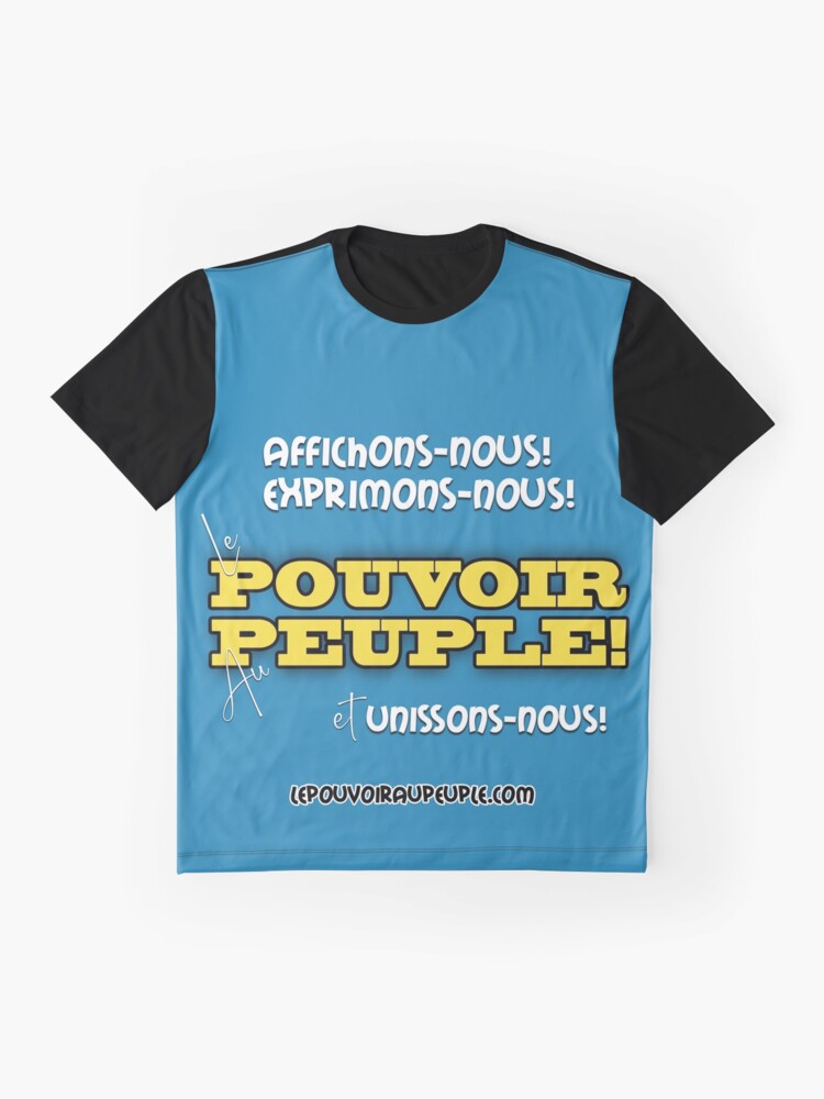 T-shirt graphique ''LE POUVOIR APPARTIENT AU PEUPLE!' : autre vue