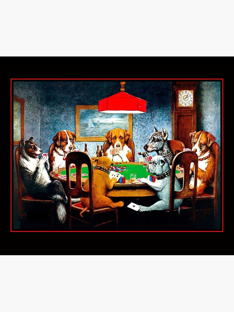 owalo design Hunde Poker Poster