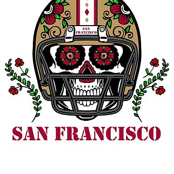 San Francisco Football Helmet Sugar Skull Day Of The Dead T-Shirt – Teezou  Store