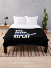 Swimmers Life Swimming Team Eat Sleep Swim Repeat Gift Throw Blanket