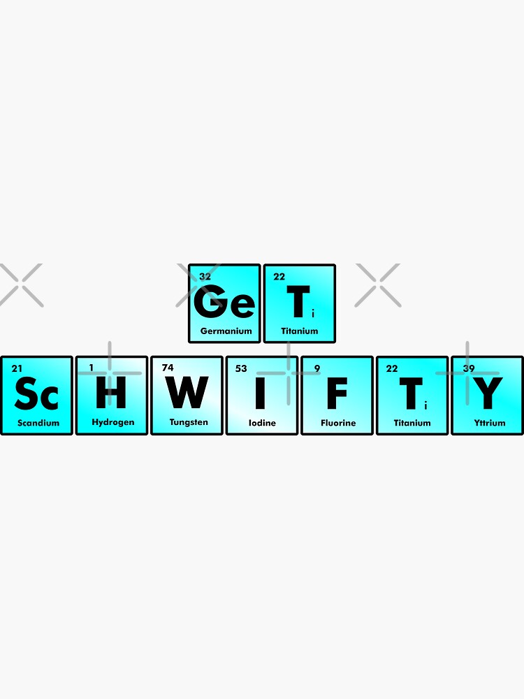 Get Schwifty Spelled with Chemical Symbols from the Periodic Table by whatyoulove