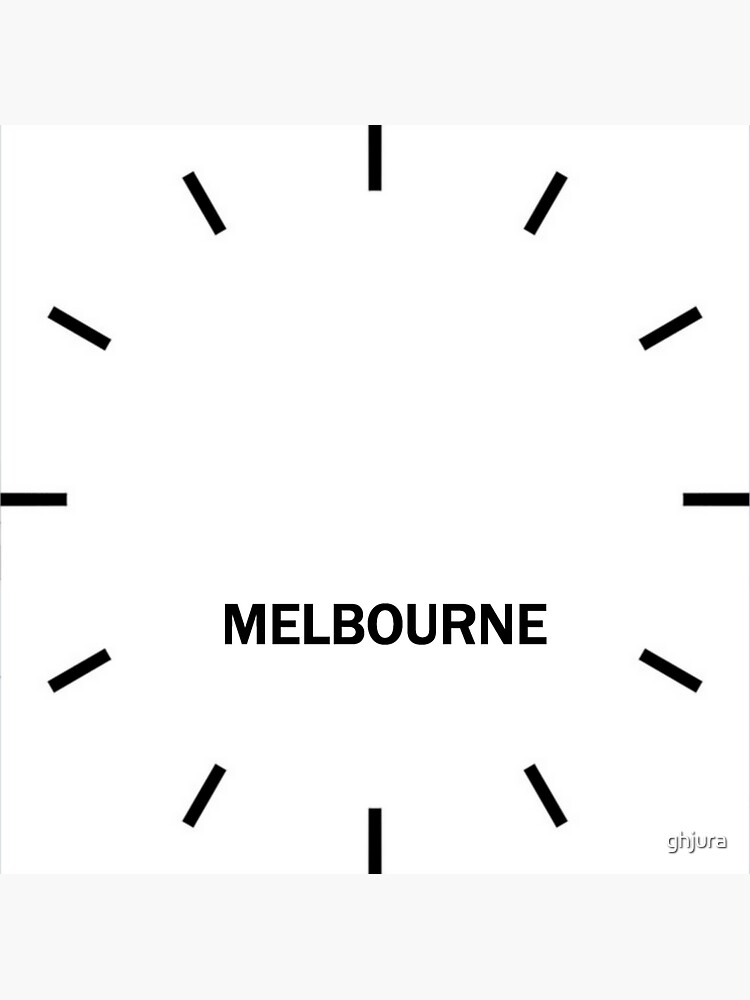 "Melbourne Time Zone Wall Clock" Sticker by ghjura | Redbubble