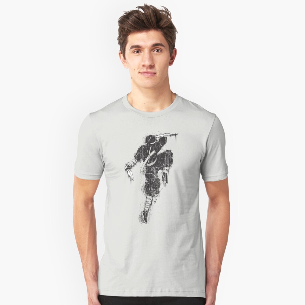 Ninja Swords Shinobi Japanese Print Slim Fit T-Shirt