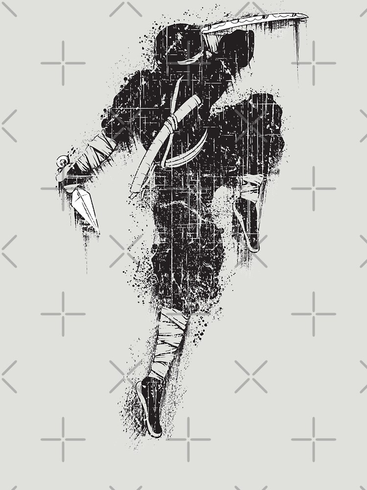 Ninja Swords Shinobi Japanese Print by thespottydogg