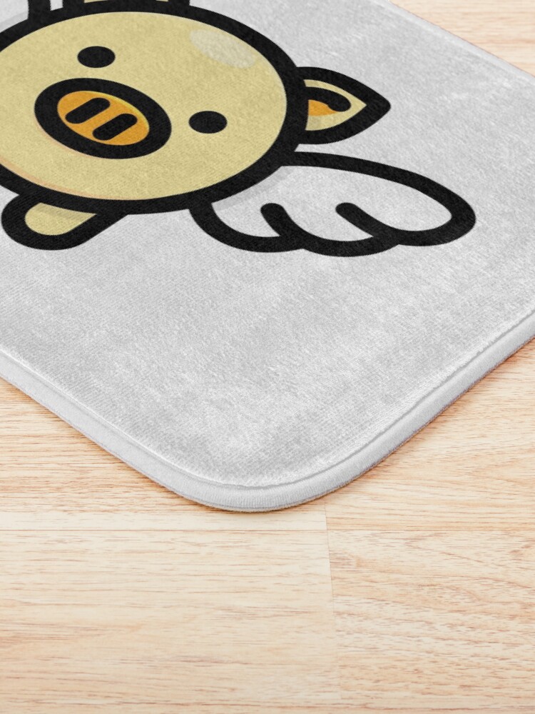 Alternate view of When Pigs Fly: Yellow Bath Mat