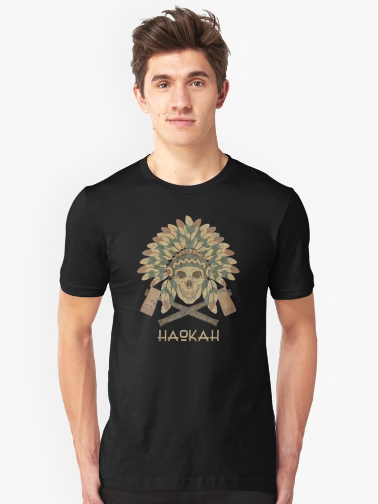 Alternate view of Haokah Empath Native American Sacred Clown Slim Fit T-Shirt