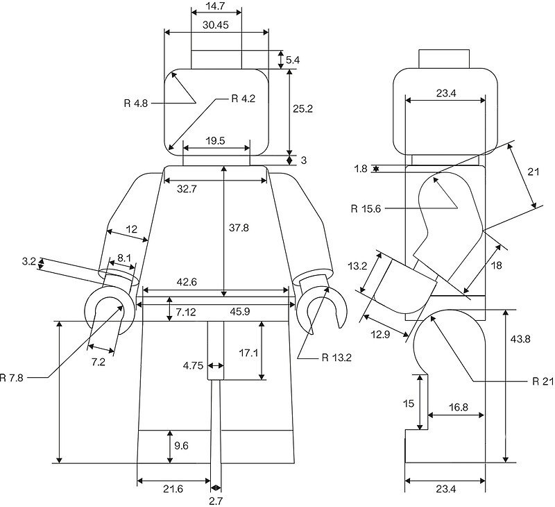 Лего человек чертеж