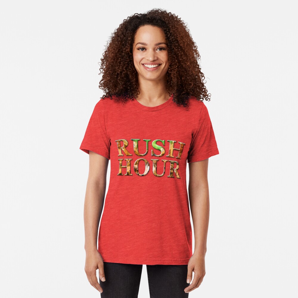 Grand Central Rush (digital painting) Tri-blend T-Shirt