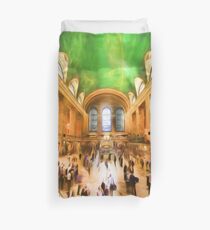 Grand Central Rush (digital painting) Duvet Cover