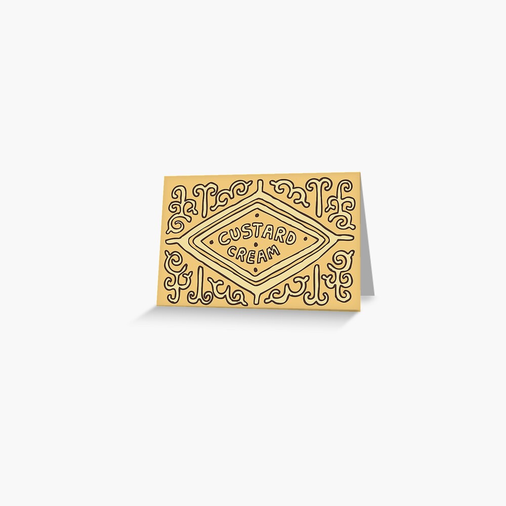 Custard Cream British Biscuit Greeting Card
