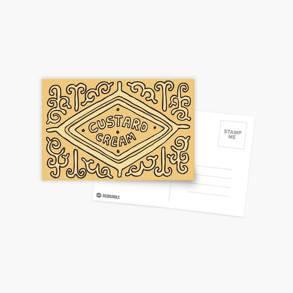 Custard Cream British Biscuit Postcard
