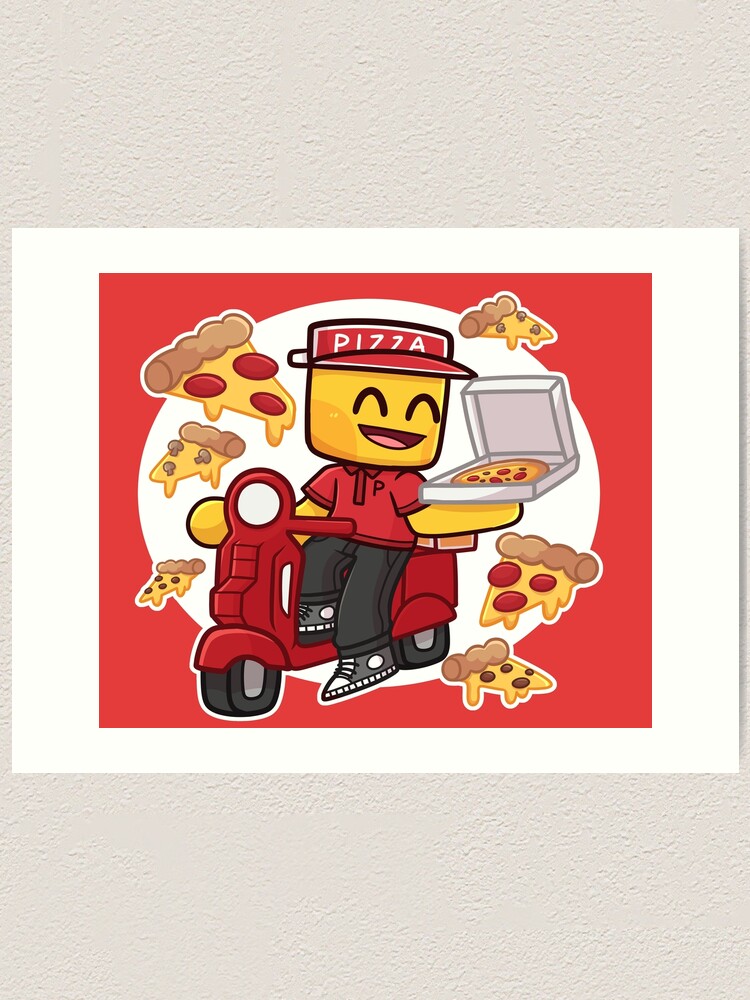 Pizza Delivery Art Print By Kxradraws Redbubble - roblox jailbreak posters redbubble