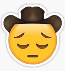Sad Cowboy Emoji Sticker