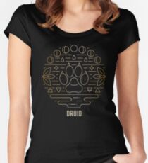 Camiseta entallada de cuello ancho Druida - Oro