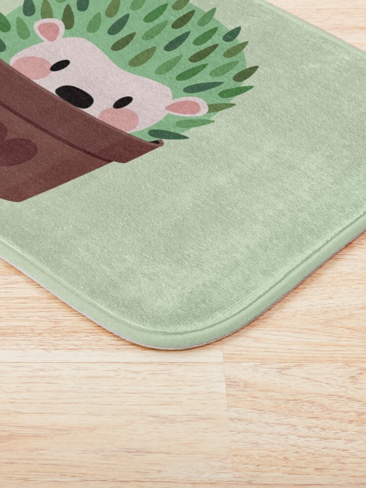 Alternate view of Hedgehogs disguised as cactuses Bath Mat