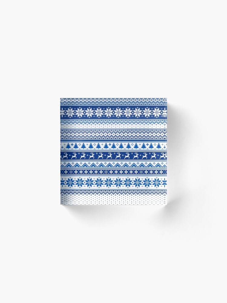 Alternate view of Nordic - Scandinavian Winter Blue Acrylic Block