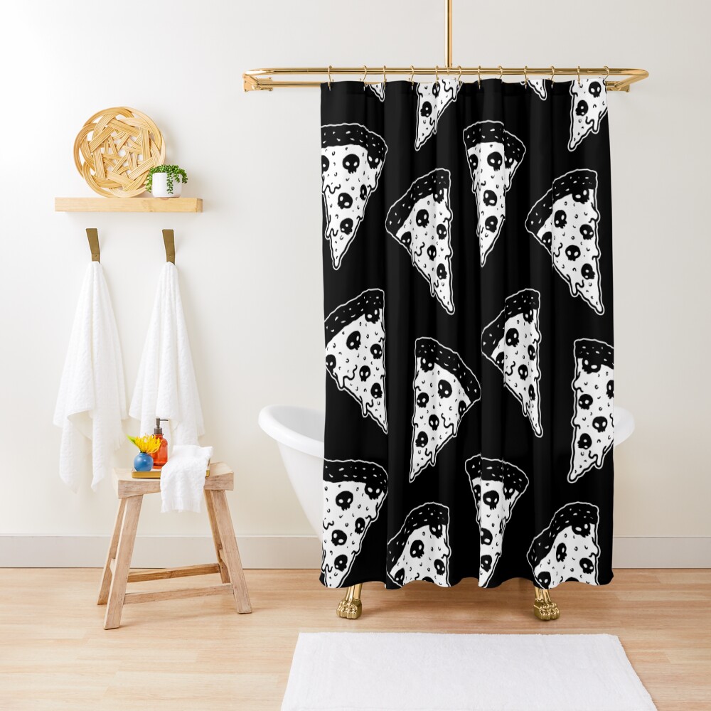 Death by Pizza Shower Curtain