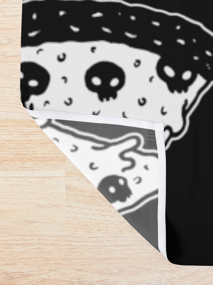 Alternate view of Death by Pizza Shower Curtain
