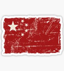China Flag - Vintage Look Sticker