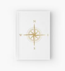 Gold Kompass Reisetagebuch Notizbuch