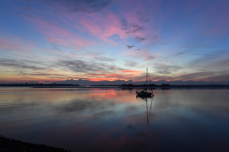 "Dawn At Labrador Broadwater. Gold Coast, Queensland, Australia" by