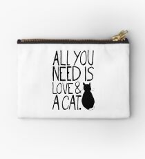 All You Need Is Love and A Cat Zipper Pouch