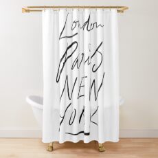 London. Paris. New York. Shower Curtain