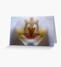super macro orchid Greeting Card