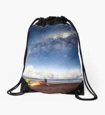 Camping in a fairytale Drawstring Bag