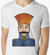 retro soldier portrait Men's V-Neck T-Shirt